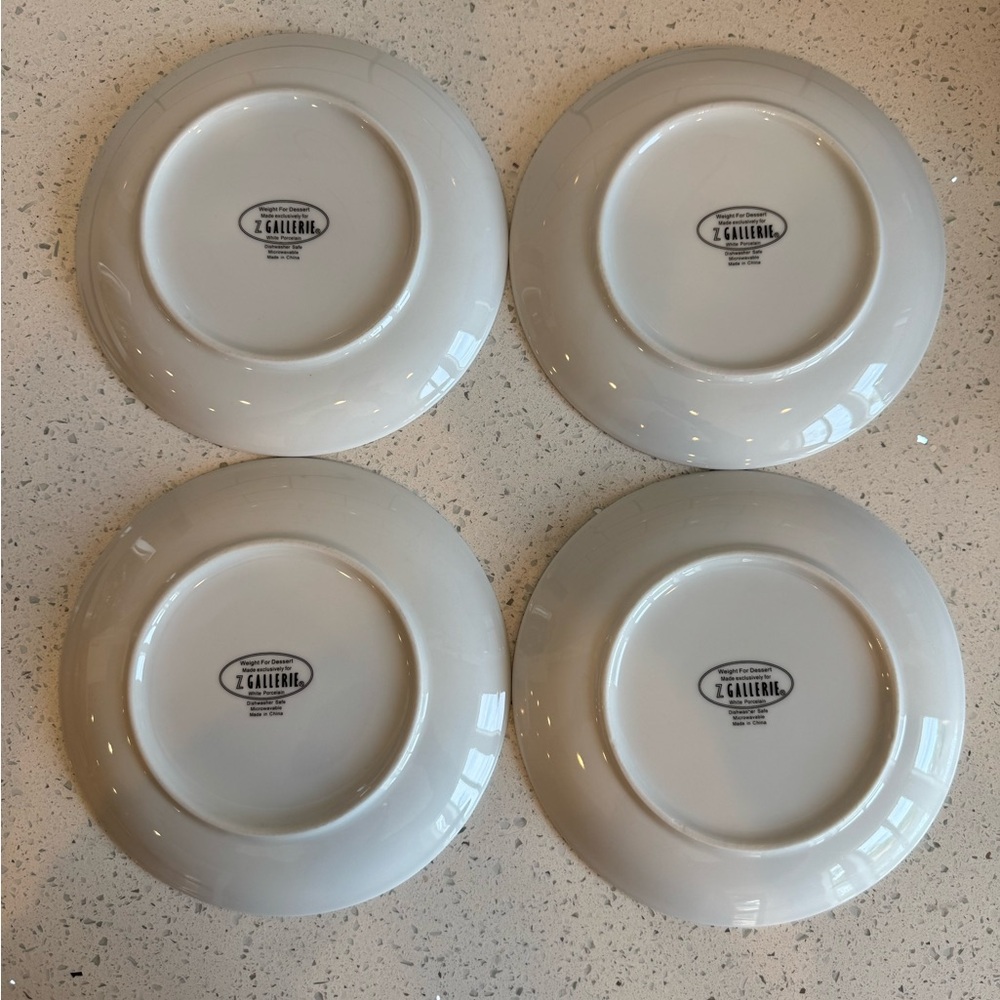 ✨ NWT Z Gallerie “Wait for Dessert” Dessert Plates – Set of 4 | New in Box ✨ - Picture 4 of 5